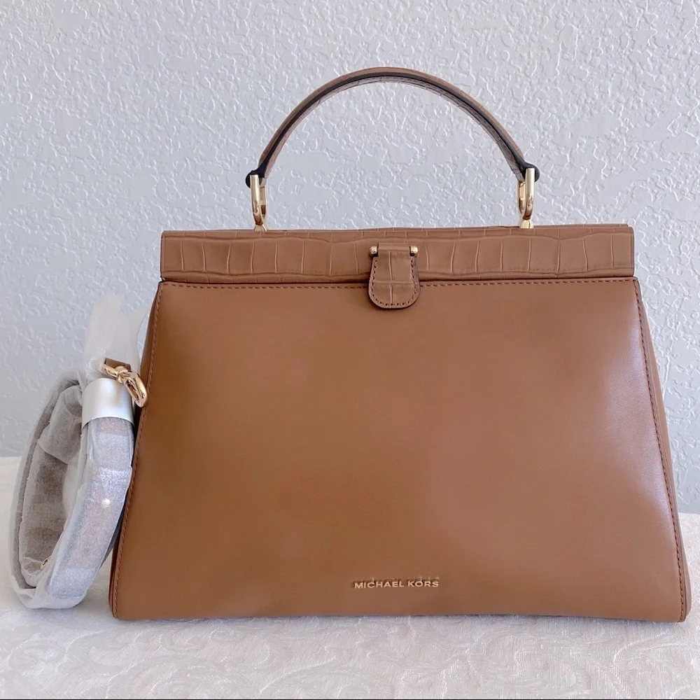 Michael Kors Gramercy Leather Frame 2 way bag